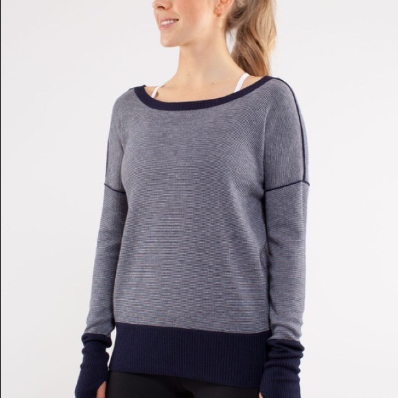 Lululemon Yin Me Pullover Sweater 6 blue - Picture 6 of 8
